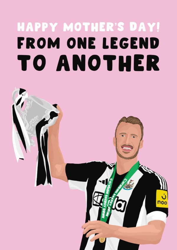 Newcastle United Mother's Day Card - Newcastle United Football Club - Carabao Cup created by Pink Peach Cards