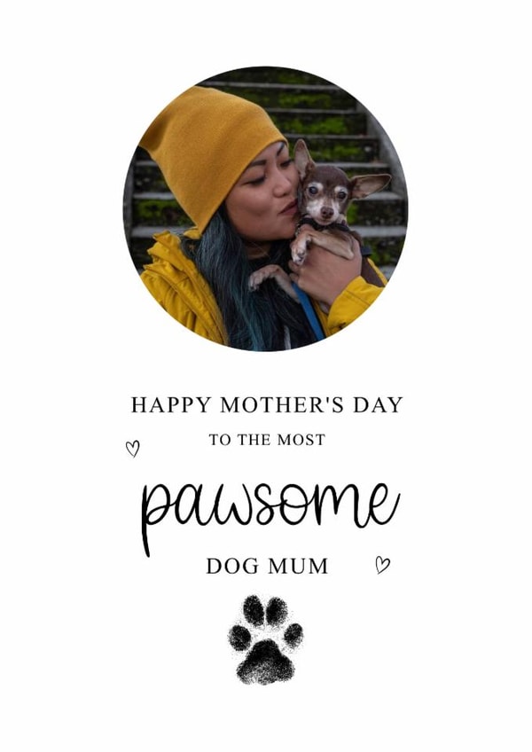 Cute Mother's Day Card - Pawsome Dog Mum created by Kalm Lettering