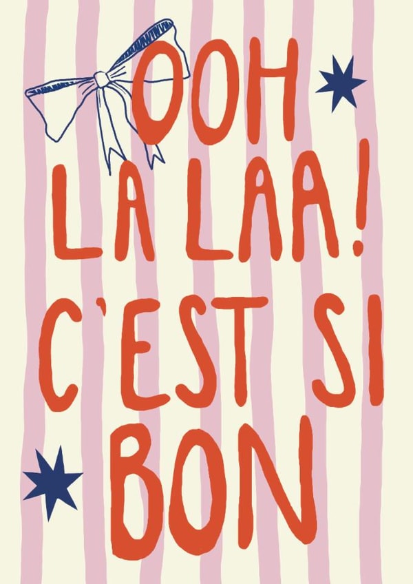 Modern Congratulations Card - C’est Si Bon created by Giddy Kipper