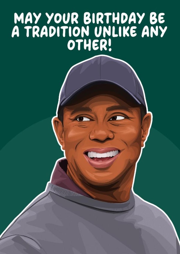 Golf Birthday Card - Tiger Woods - The Masters created by Pink + Pip