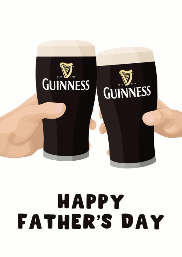 Classic Father's Day Card - For Dad - Guinness created by Pink Peach Cards