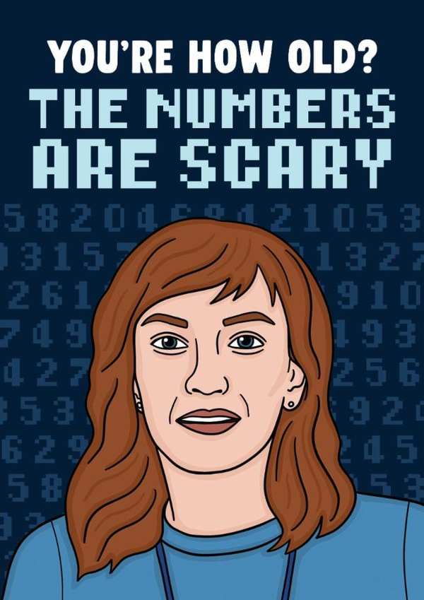 Funny Birthday Card - Severance - The Numbers Are Scary created by Studio Doodles