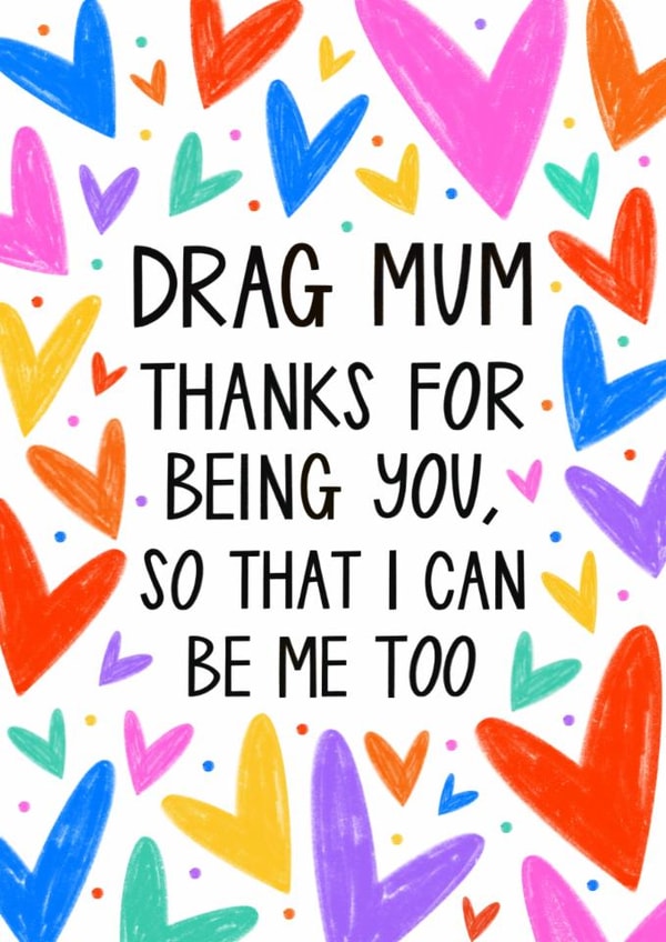 Heartfelt Mother's Day Card - Thanks For Being You - LGBTQ+ created by Muses & May 