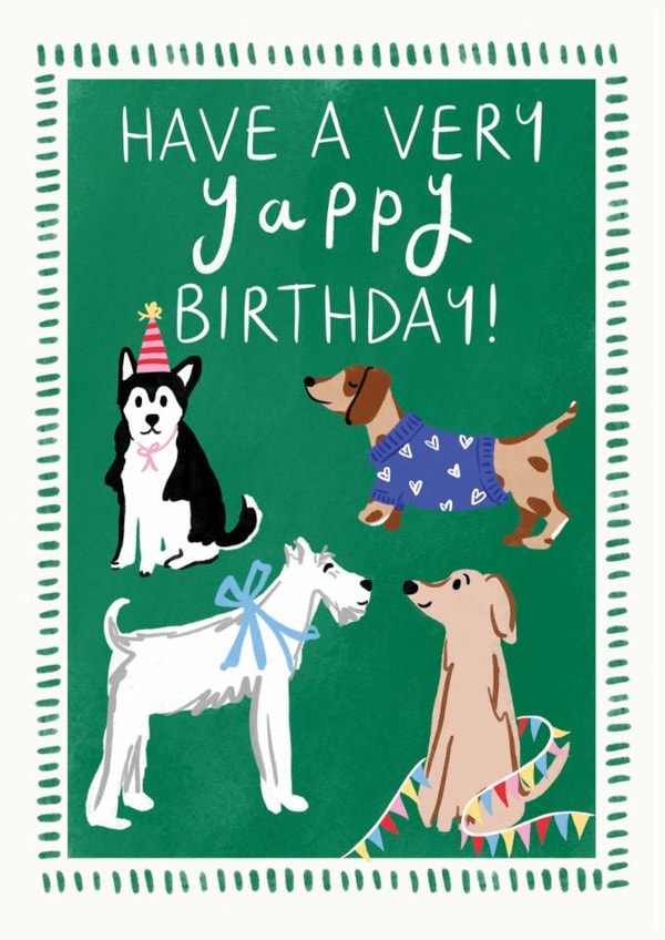 Dogs Birthday Card - Dog Pun Card - Cute Dog Birthday Card created by Lauren Barclay