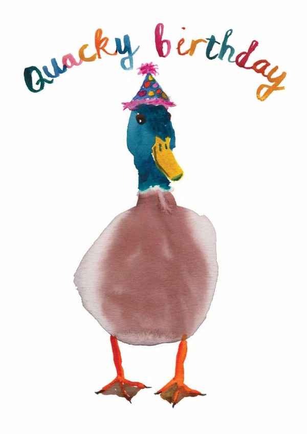 Cute Birthday Card - Duck - Quacky Birthday created by Rosie Webb
