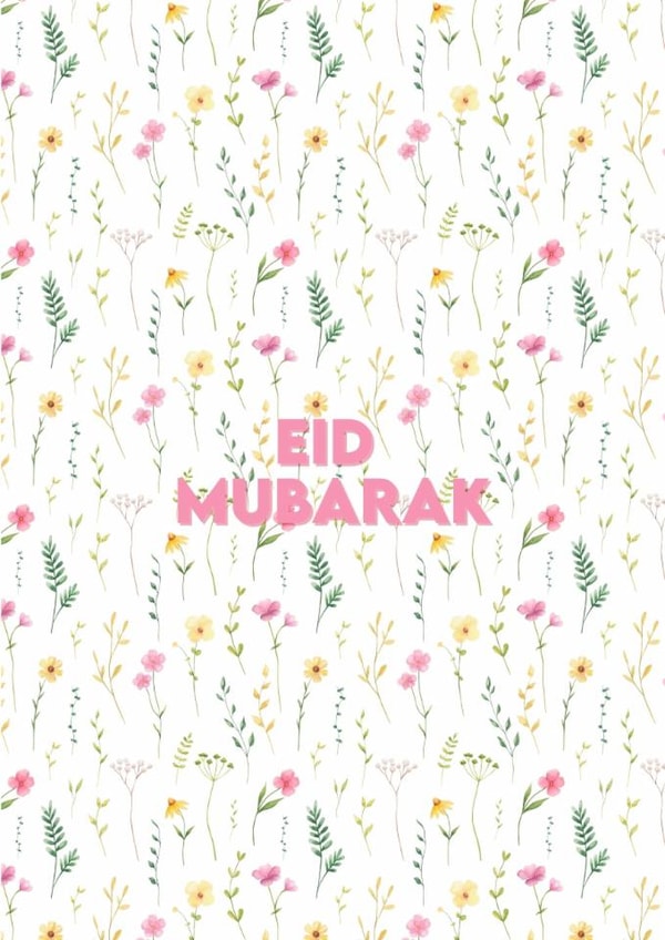 Cute floral Eid Card created by Momna Rashid