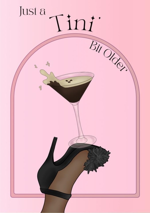 Fun Birthday Card - For Her - Espresso Martini created by Abigail D Art
