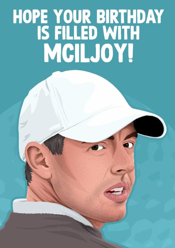Golf Birthday Card - Rory McIlroy - Pun created by Pink + Pip