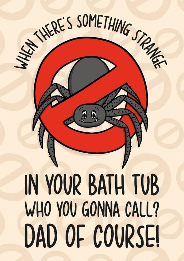 Funny Father's Day Card - Spider - Ghostbusters created by TeePee Creations