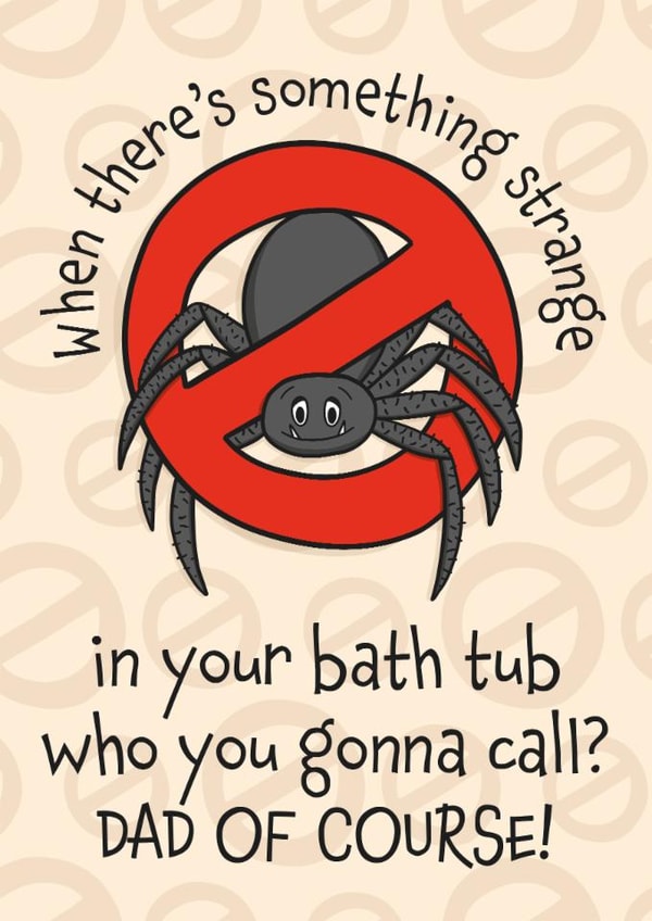 Funny Father's Day Card - Spider - Ghostbusters created by TeePee Creations