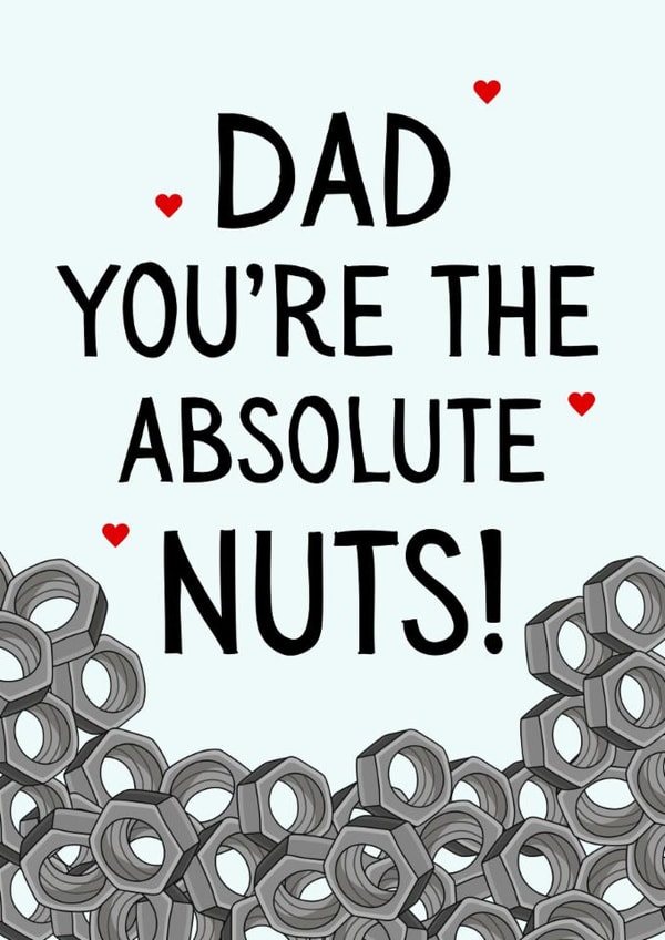 Funny Father’s Day Card - You're The Nuts created by original fox designs