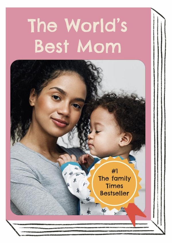 Cute Mother’s Day Card – "The World’s Best Mom" – Bestseller Inspired created by Zove Ahh