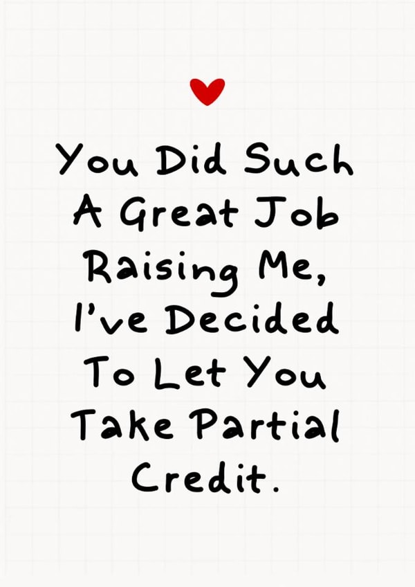 Funny Father's Day Card - Partial Credit created by Sundiva Designs