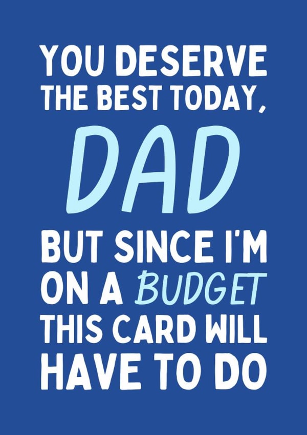 Funny Father's Day Card - On A Budget created by Sundiva Designs