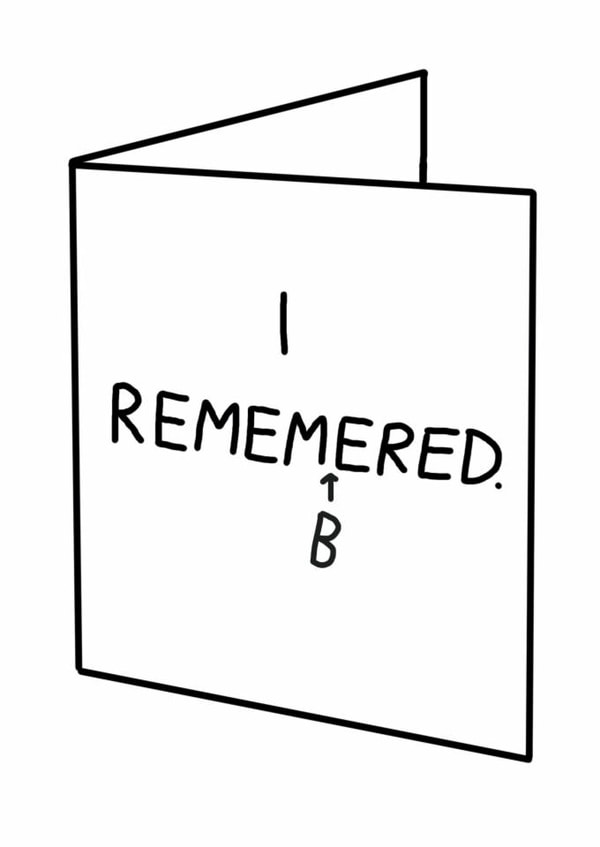 Funny Birthday Card - Jolly Awesome - I Remembered created by JOLLY AWESOME