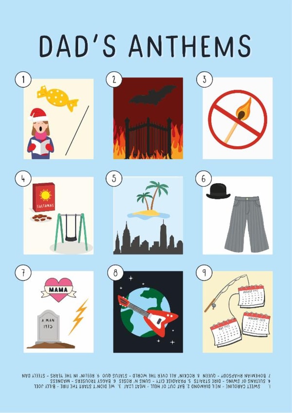 Funny father's Day Card - Guess The Dad Anthem - Song Quiz created by Helen Richmond