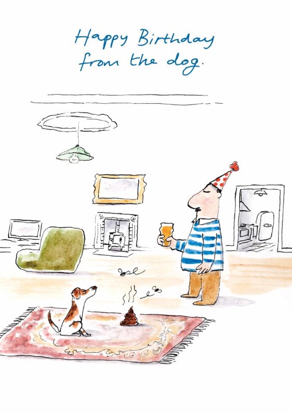 Funny Birthday Card - From The Dog - Present created by Cardinky