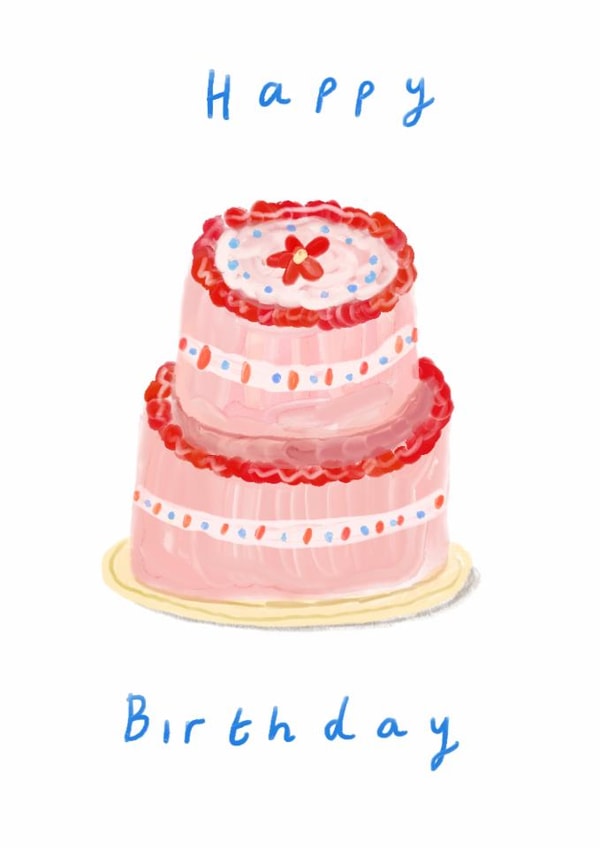 Classic Birthday Card - Pink Cake created by Meg Pearl Designs