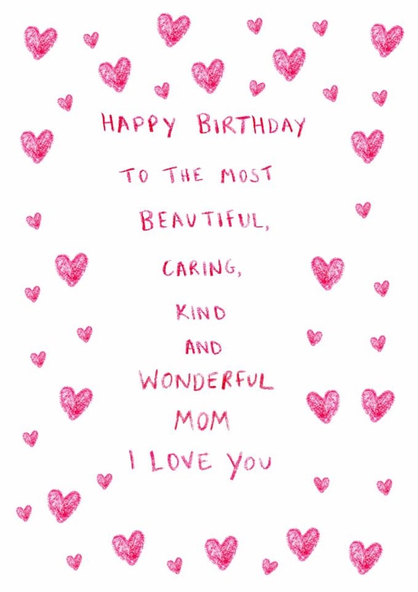 Heartfelt Birthday Card - Wonderful Mom created by HCD Illustration