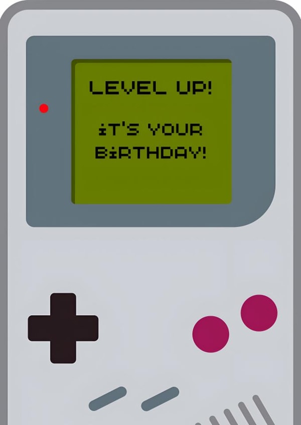 Fun Birthday Card - Retro Gameboy created by Luca’s Cardz