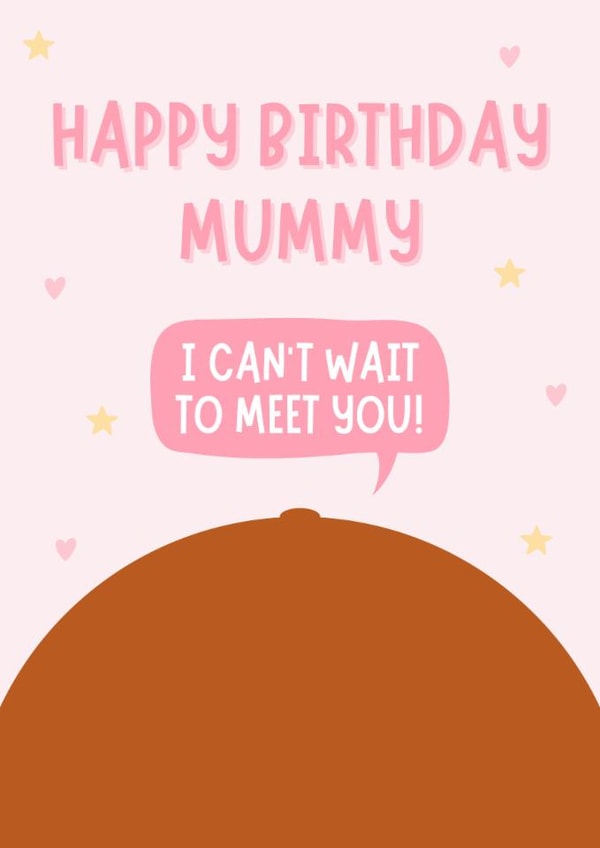 Cute Birthday Card - From The Bump - For Mummy created by Blush Boulevard