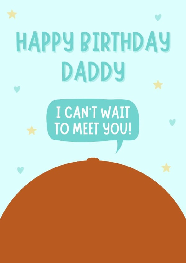 Cute Birthday Card - From The Bump - For Dad To Be created by Blush Boulevard
