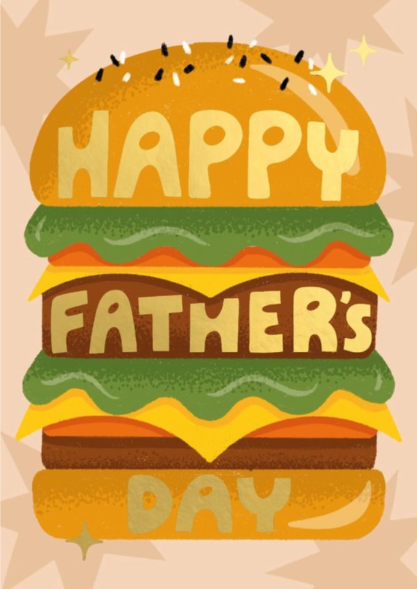 Classic Father's Day Card - Burger - BBQ created by Ricicle Cards
