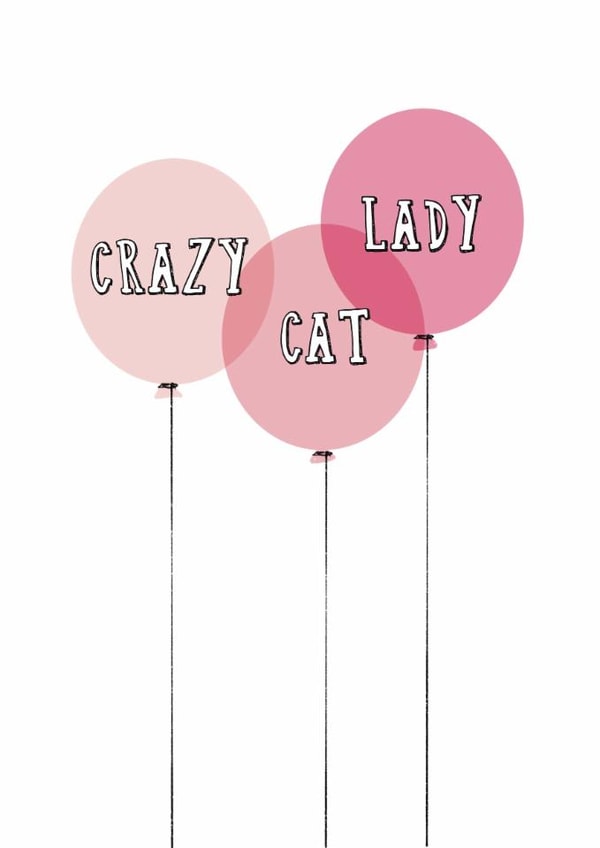 Cheeky Birthday Card - For Her - Balloons created by Giddy Kipper