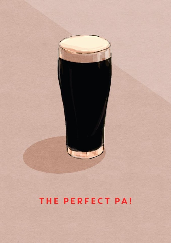 Classic Father's Day Card - Perfect Pa - Guinness created by @doublepea_designs
