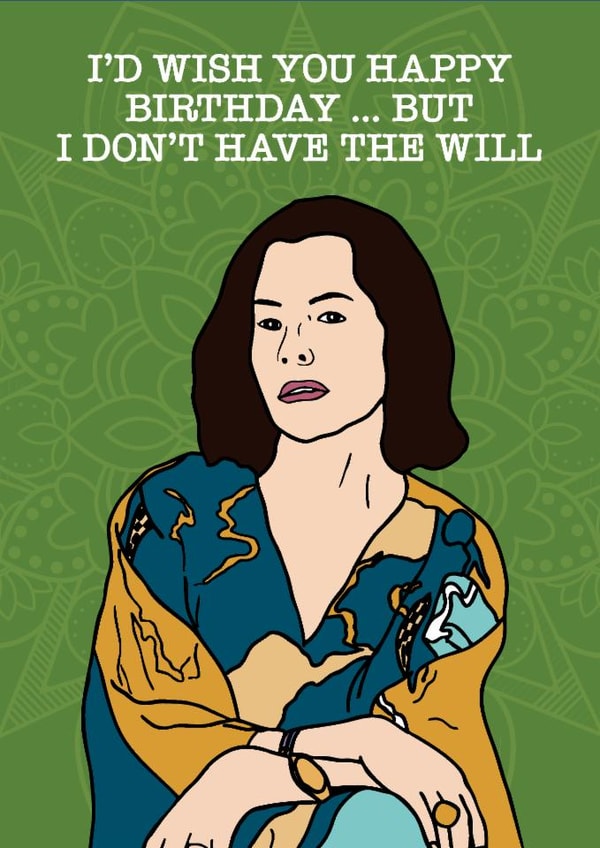 Funny White Lotus Victoria Ratliff Parker Posey Birthday Card created by Josh Hayes