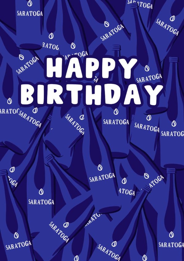 Funny Birthday Card - Saratoga Water - Ashton Hall created by Pink Peach Cards