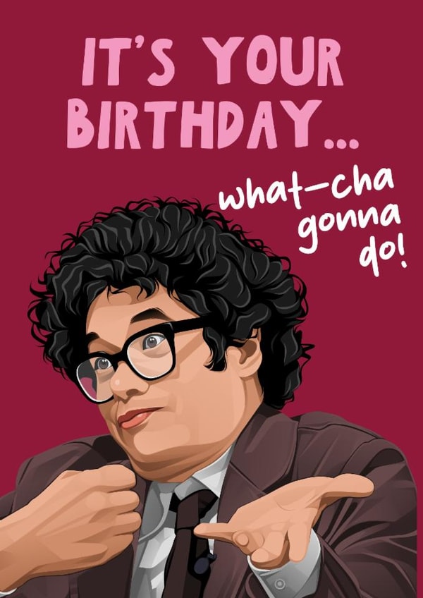 Funny Birthday Card - Richard Ayoade - Last One Laughing created by Artsy Gift Co