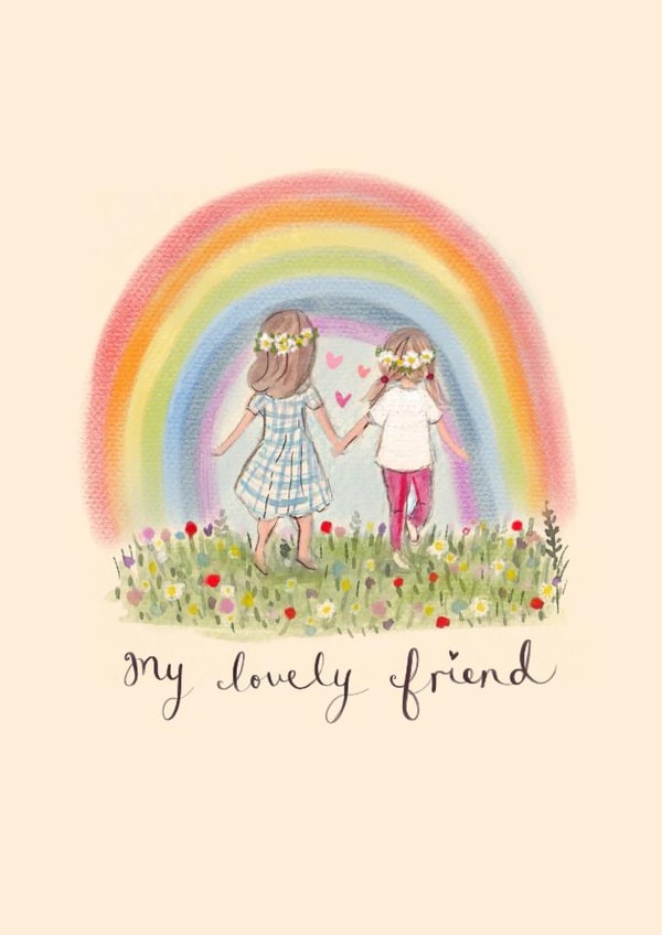 Cute Birthday Card - For Friend - Rainbow created by Love Lucy Illustration