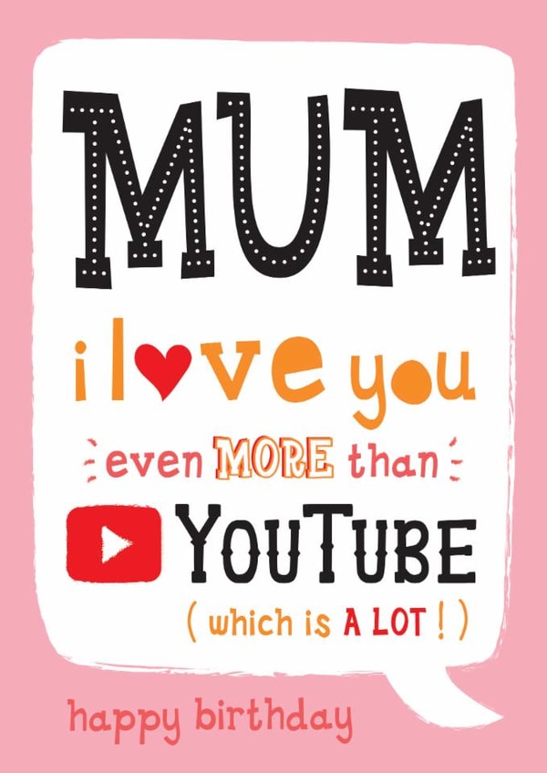 Funny Birthday Card - For Mum - YouTube created by la la la Designs