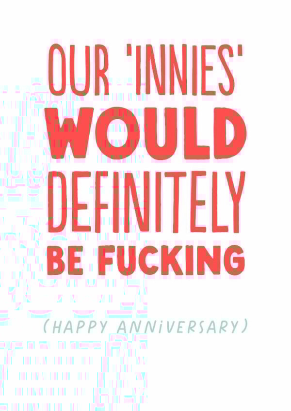Funny Anniversary Card - Severance - Innies created by The Buddy Fernandez Card Co.