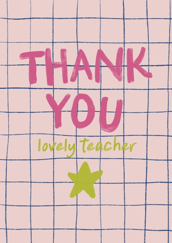 Classic Thank You Card - For Teacher - Lovely Teacher created by Sweetlove Press