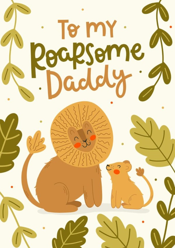 Cute Father's Day Card - Roarsome Daddy created by Abbie Imagine