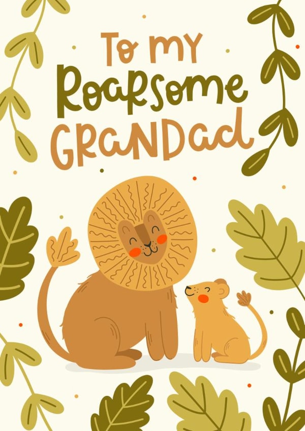 Cute Father's Day Card - Roarsome Grandad created by Abbie Imagine