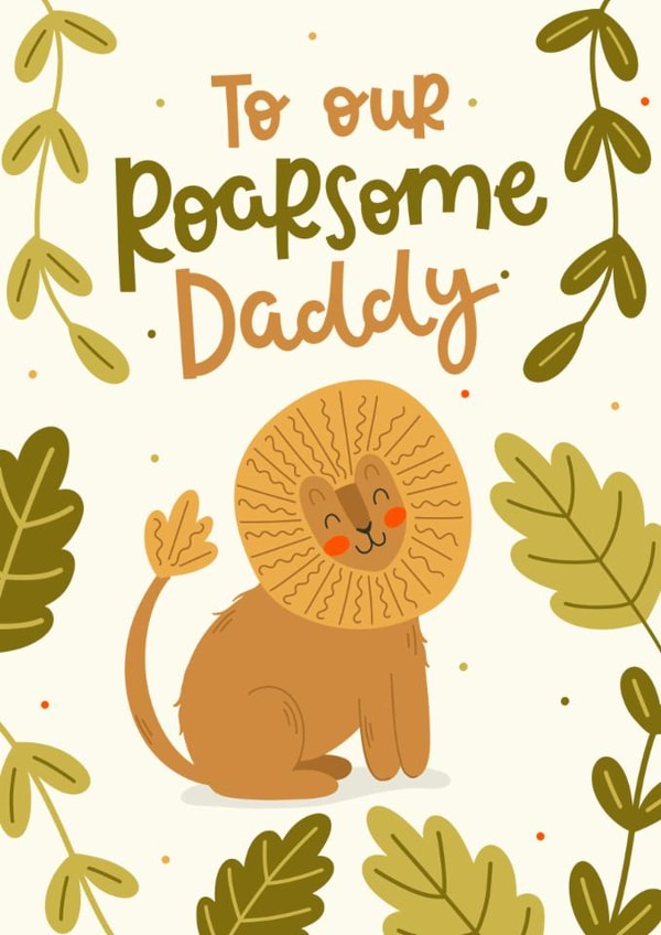 Cute Father's Day Card - Our Roarsome Daddy created by Abbie Imagine