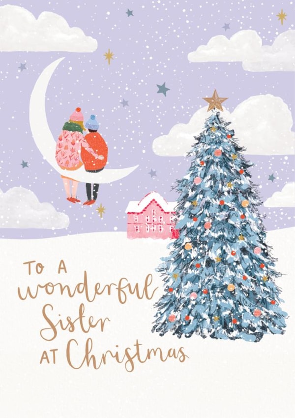 Classic Christmas Card - For Sister - Snow created by Louise Tiler