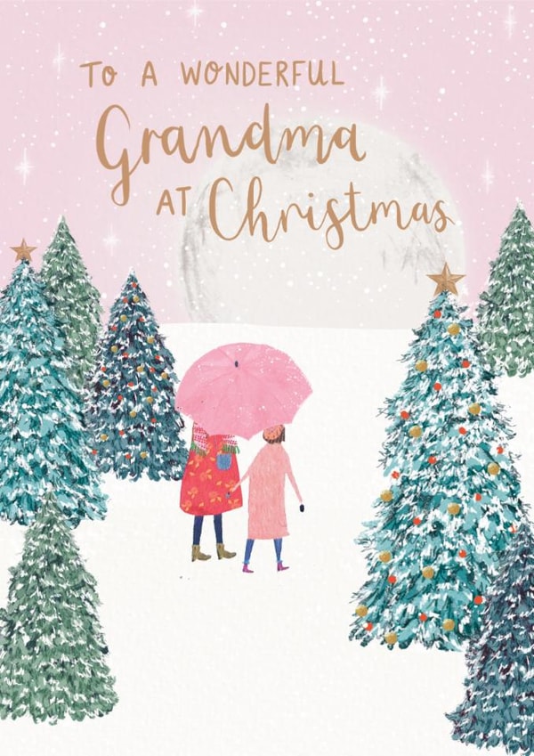 Classic Christmas Card - For Grandma - Snow Scene created by Louise Tiler