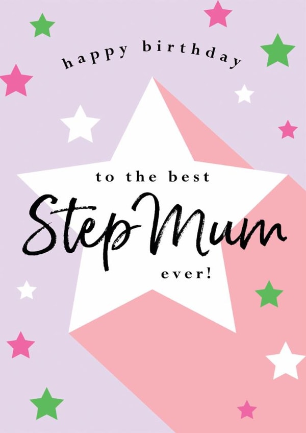 Classic Birthday Card - Best Step Mum Ever created by Michelle Fiedler Design