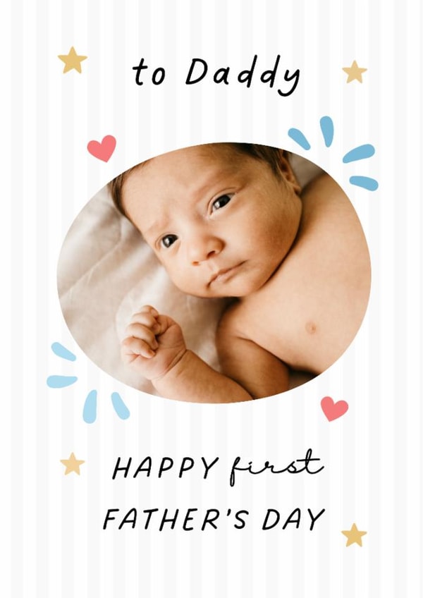 Classic Father's Day Card - 1st - Daddy created by @hollielonglanddesigns