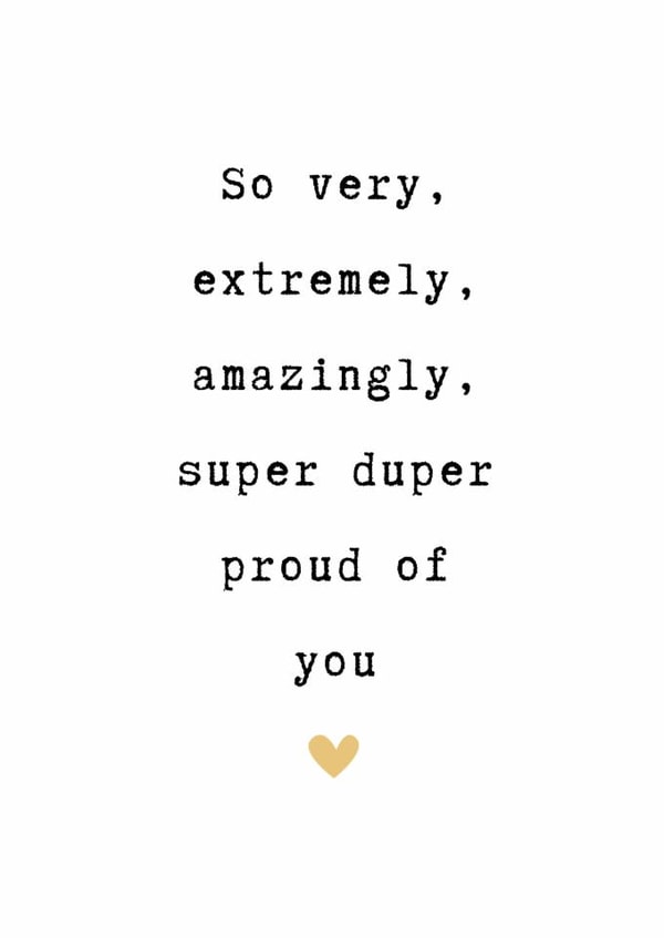 Classic Congratulations Card - Super Duper Proud created by @HurrayHaus