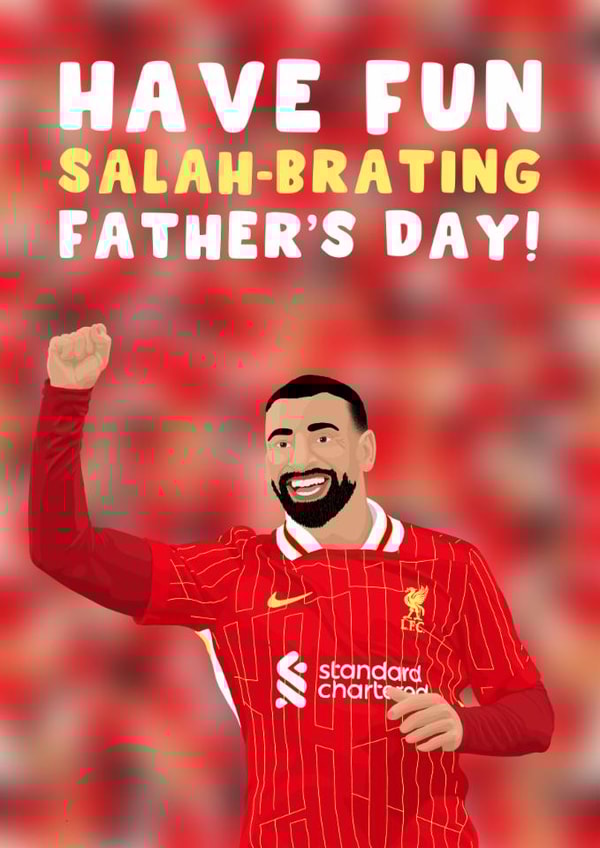 Football Father's Day Card - Mo Salah - Liverpool created by Pink Peach Cards