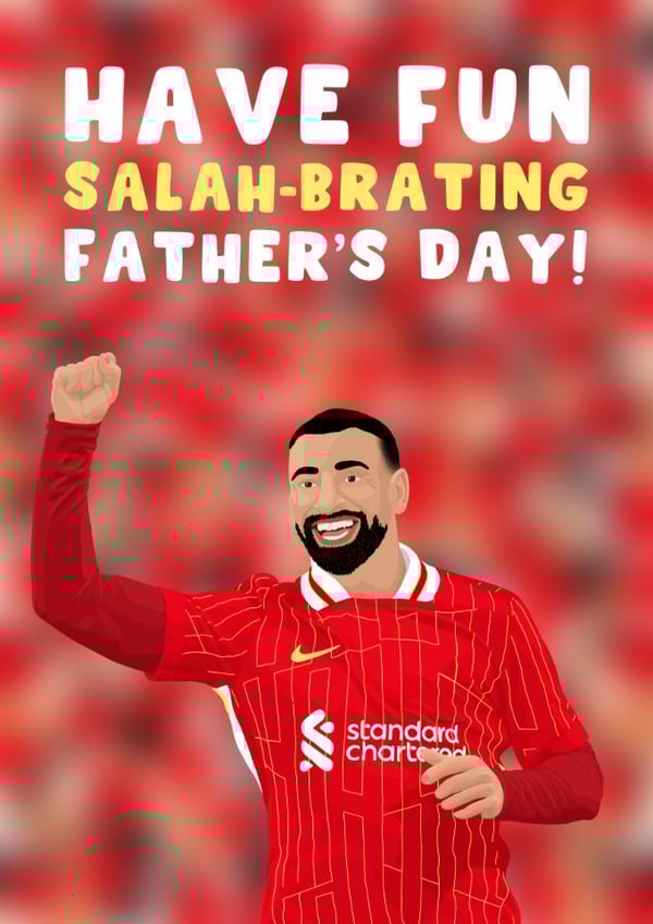 Football Father's Day Card - Mo Salah - Liverpool created by Pink Peach Cards