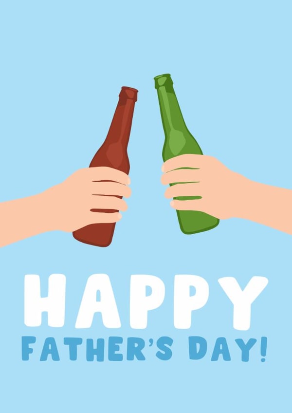 Classic Father's Day Card - Beer - Cheers created by Pink Peach Cards