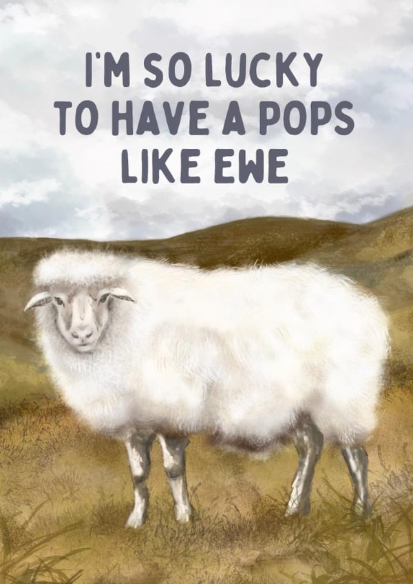 Funny Father's Day Card - Pops Like Ewe created by Hello Fridays Studio