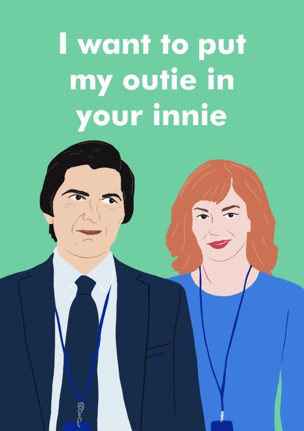 Funny Anniversary Card - Severance - Outie In Your Innie created by Paper Plane