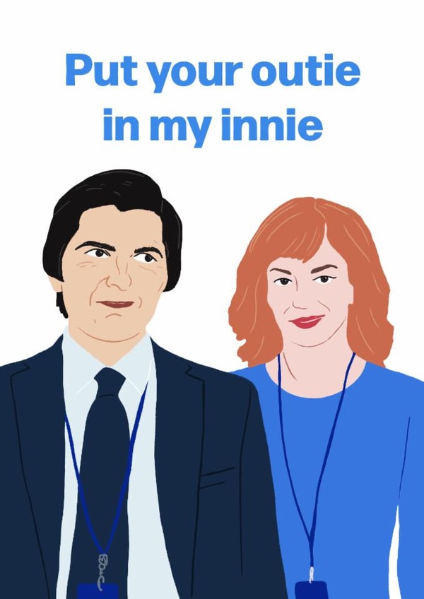 Funny Anniversary Card - Severance - Outie In My Innie created by Paper Plane